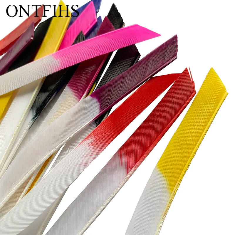 ONTFIHS 5" Kyodo Shape Arrow Feathers Fletchings