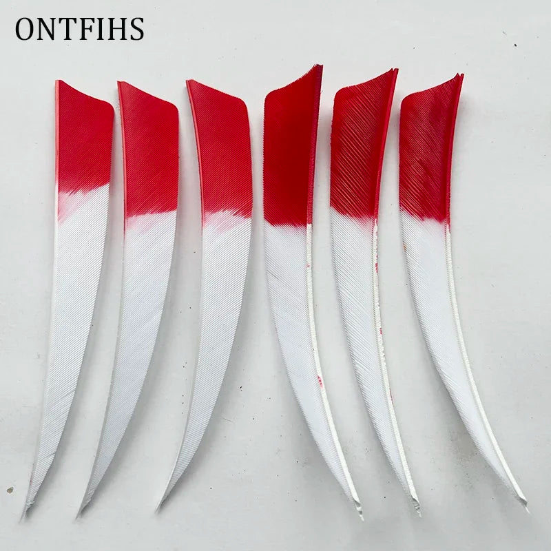 ONTFIHS 5" Gradient Colors Shield Arrow Feathers Fletchings