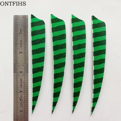 ONTFIHS Shield One Side Striped 5" Arrow Feathers Fletchings