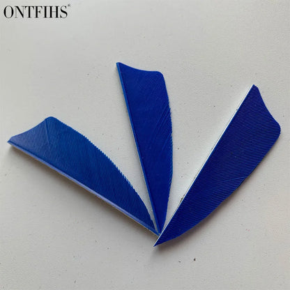 ONTFIHS 2" Solid Color Shield Arrow Feathers Fletchings