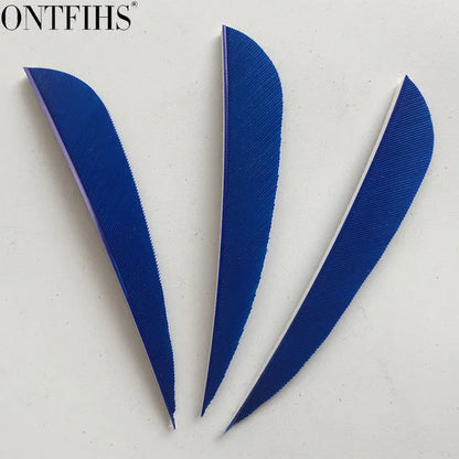 ONTFIHS 3" Solid Color Parabolic Arrow Feathers Fletchings