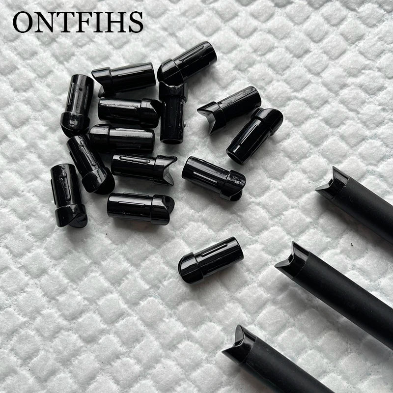 ONTFIHS 100 PCS Push-In Nocks For ID 7.6mm OD 8.8mm Crossbow Arrow Shaft