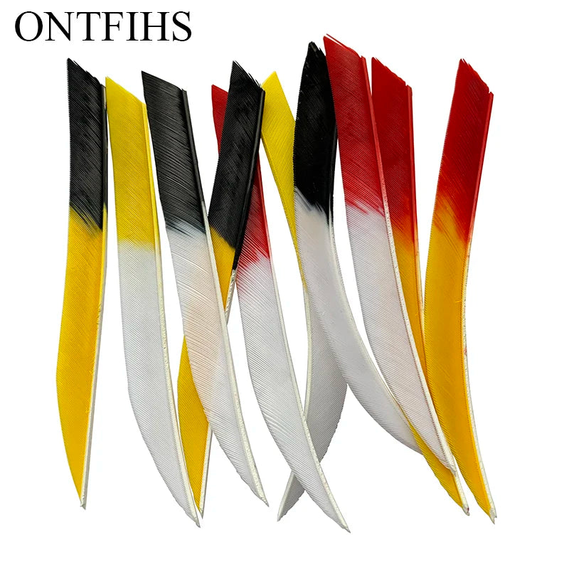 ONTFIHS 5" Kyodo Shape Arrow Feathers Fletchings