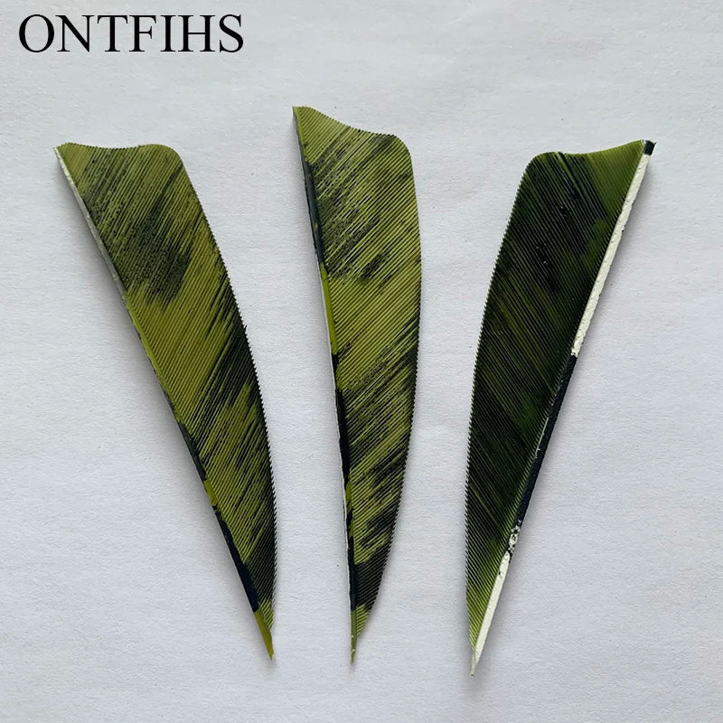 ONTFIHS 3" Shield Ink Painting Arrow Feathers Fletchings