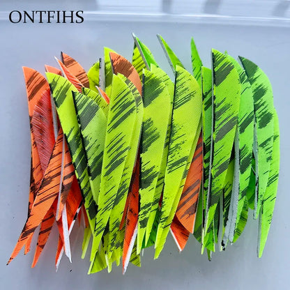 ONTFIHS 3" Paracolic Ink Painting Arrow Feathers Fletchings