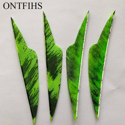 4 Inch Fangs Camo Arrow Feathers – Turkey Feather Archery Fletching