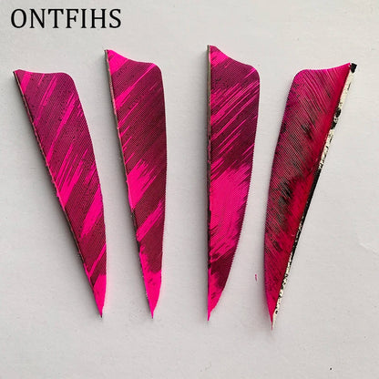 ONTFIHS 3" Shield Ink Painting Arrow Feathers Fletchings