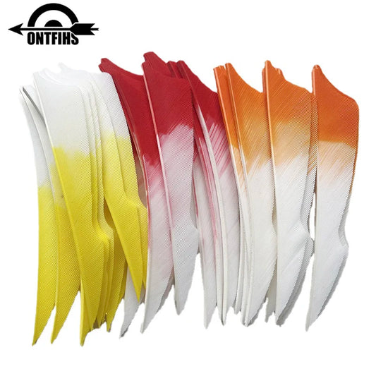 ONTFIHS 4" Gradient Colors Stings Arrow Feathers Fletchings