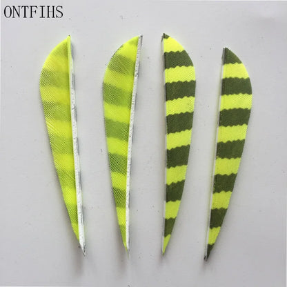 ONTFIHS Parabolic One Side Striped 3" Arrow Feathers Fletchings