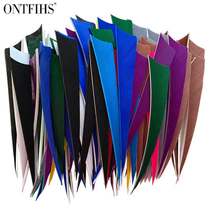 ONTFIHS 5" Solid Color New Shield Arrow Feathers Fletchings