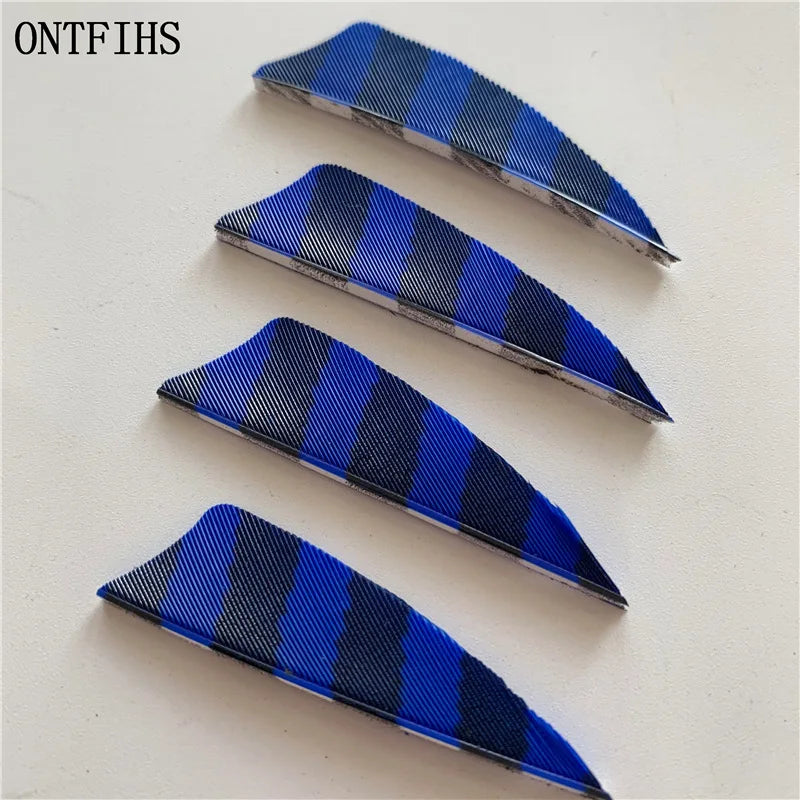 ONTFIHS 2" Shield Cut Striped Arrow Feathers