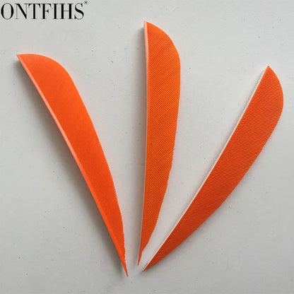 ONTFIHS 3" Solid Color Parabolic Arrow Feathers Fletchings