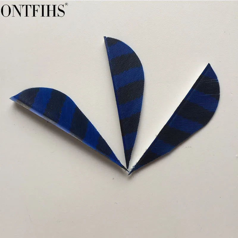 ONTFIHS 2" Parabolic Striped Arrow Feathers