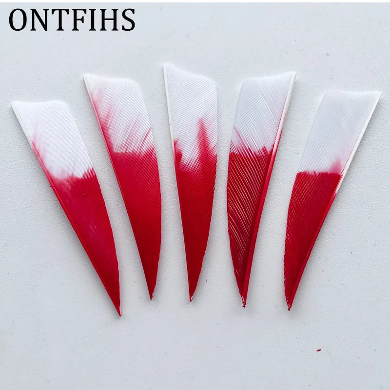 ONTFIHS 3" Gradient Colors Shield Arrow Feathers Fletchings