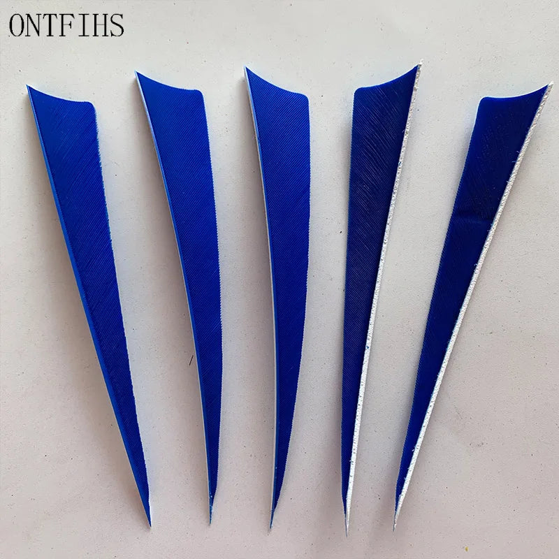 ONTFIHS 5" Solid Color New Shield Arrow Feathers Fletchings