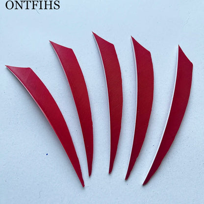 ONTFIHS 4" Solid Color New Shield Arrow Feathers Fletchings