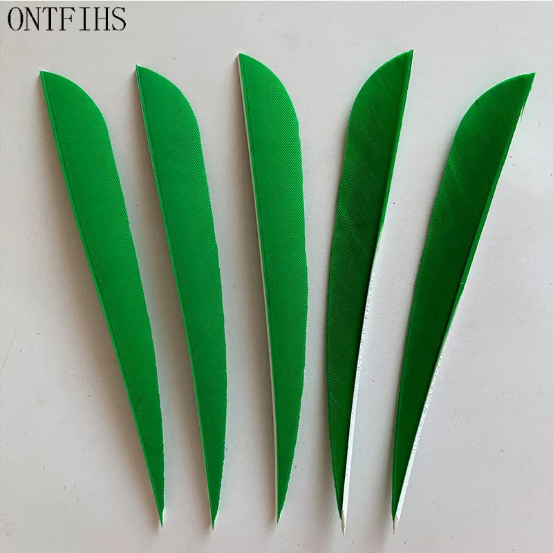 ONTFIHS 5" Solid Color Parabolic Arrow Feathers Fletchings