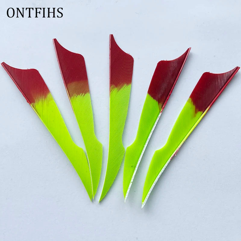 ONTFIHS 4" Gradient Colors Stings Arrow Feathers Fletchings