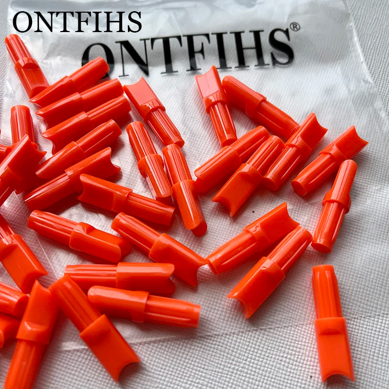 ONTFIHS 100 PCS Push-In Nocks For ID 6.2mm Crossbow Arrow Shaft HG-NOCKS-4