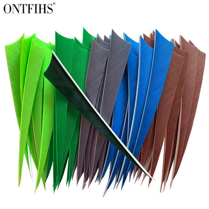 ONTFIHS 5" Solid Color New Shield Arrow Feathers Fletchings