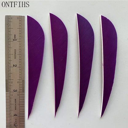 ONTFIHS 4" Solid Color Parabolic Arrow Feathers Fletchings