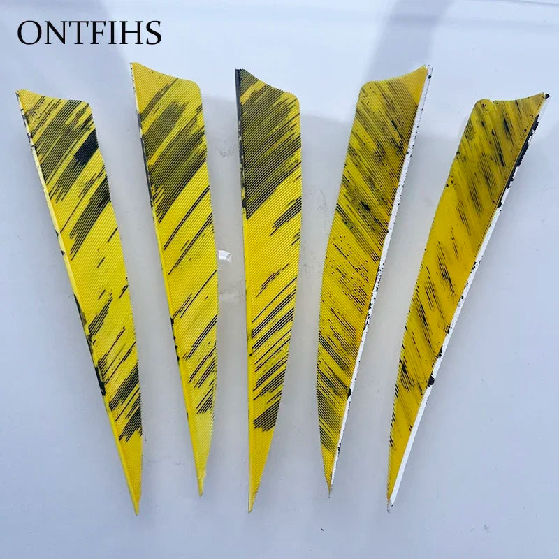 ONTFIHS 4" Shield Ink Painting Arrow Feathers Fletchings