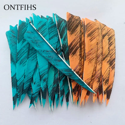 ONTFIHS 4" Shield Ink Painting Arrow Feathers Fletchings