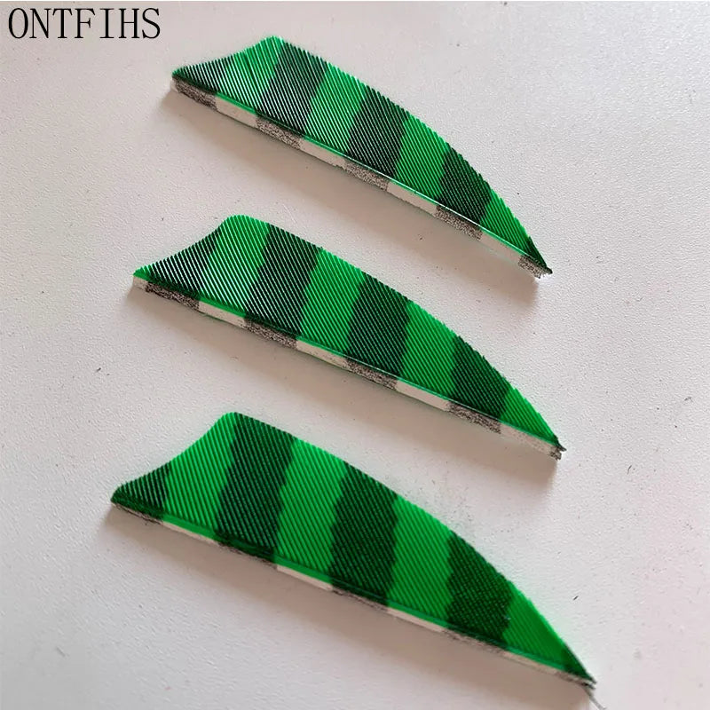 ONTFIHS 2" Shield Cut Striped Arrow Feathers