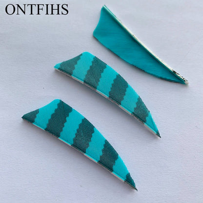 ONTFIHS 2" Shield Cut Striped Arrow Feathers