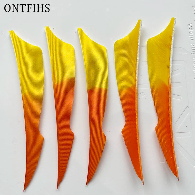 ONTFIHS 4" Gradient Colors Stings Arrow Feathers Fletchings