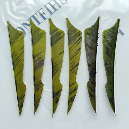ONTFIHS 4 Inch Camo Sting Arrow Feathers Turkey Feather Archery Fletching