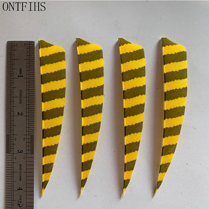 ONTFIHS Shield One Side Striped 4" Arrow Feathers Fletchings