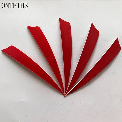 ONTFIHS 5inch Solid Color Shield Arrow Feathers Fletchings