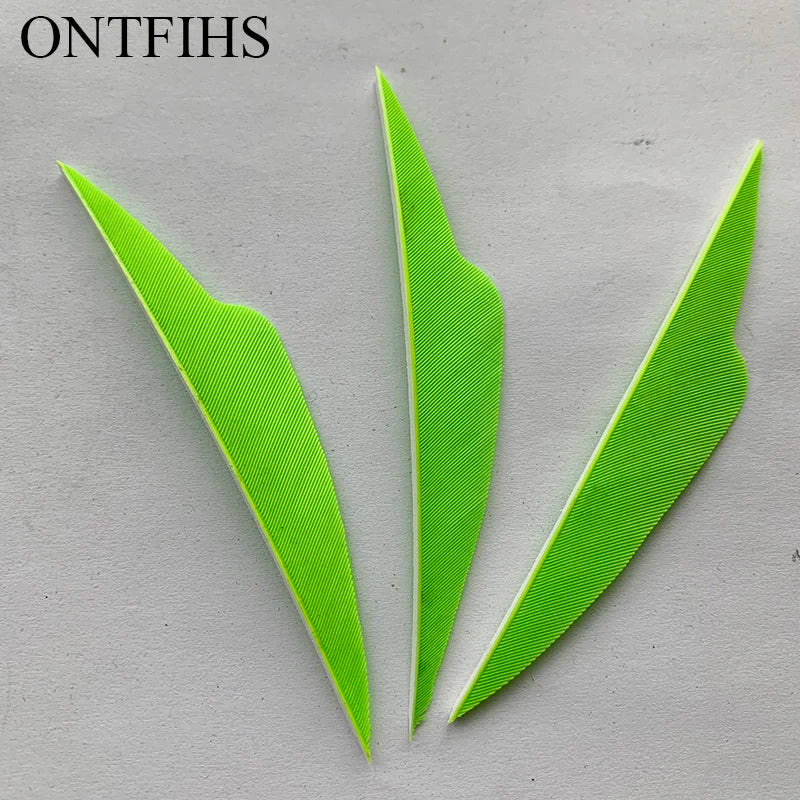 ONTFIHS 4" Solid Color Fangs Arrow Feathers Fletchings