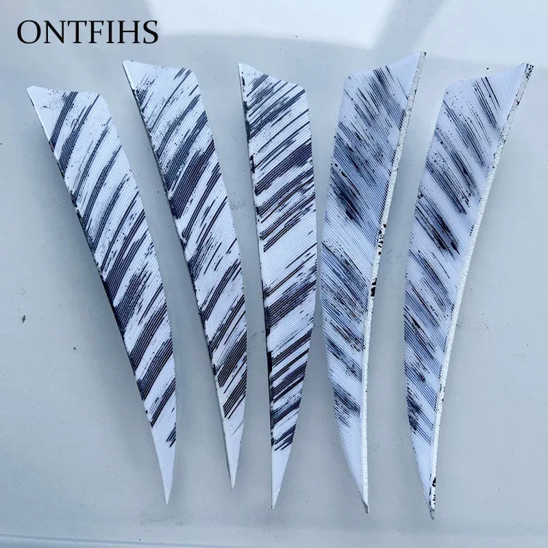 ONTFIHS 4" Shield Ink Painting Arrow Feathers Fletchings