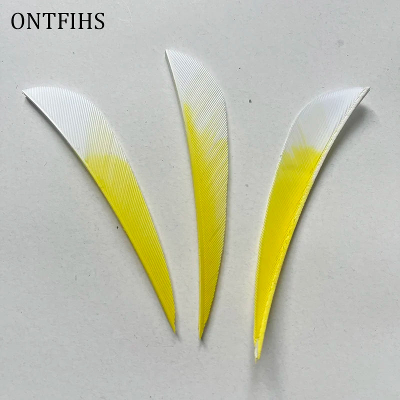 ONTFIHS 3" Gradient Colors Parabolic Arrow Feathers Fletchings