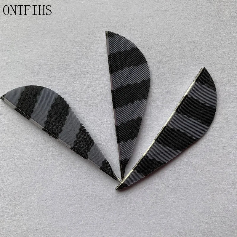 ONTFIHS 2" Parabolic Striped Arrow Feathers