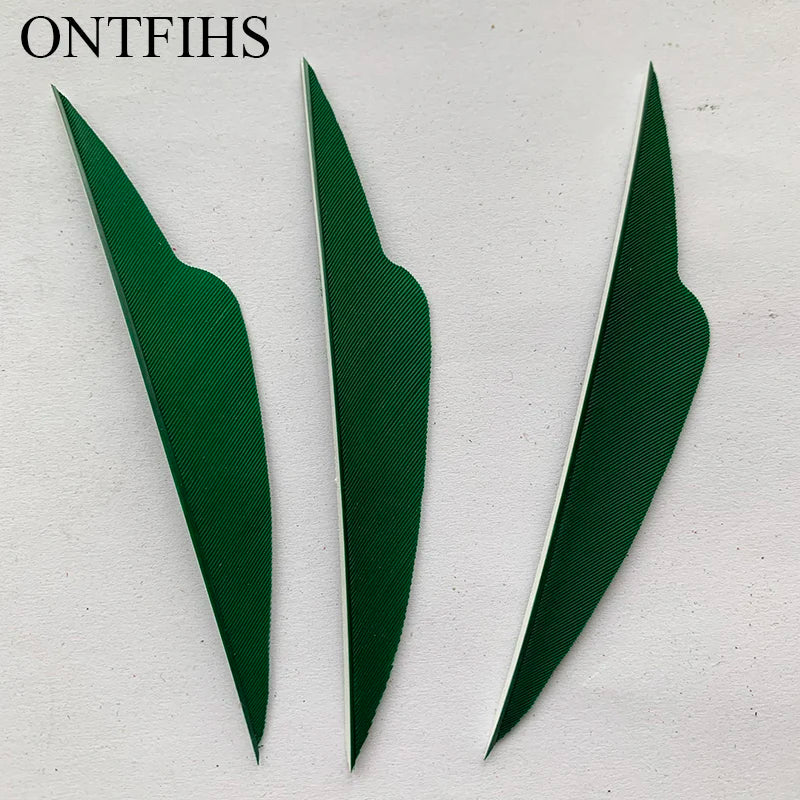 ONTFIHS 4" Solid Color Fangs Arrow Feathers Fletchings