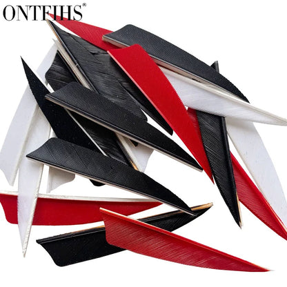 ONTFIHS 2.5" Solid Color Shield Arrow Feathers Fletchings