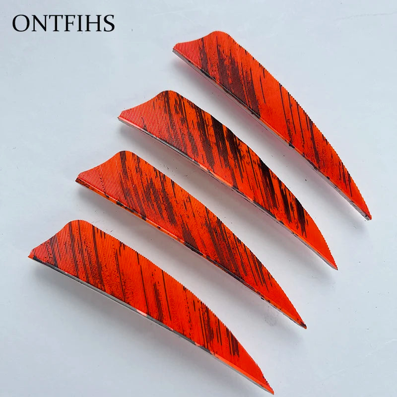 ONTFIHS 2" Shield Ink Painting Arrow Feathers Fletchings