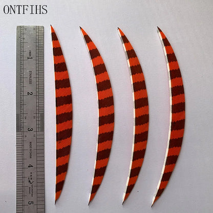 ONTFIHS Banana One Side Striped 5" Arrow Feathers Fletchings