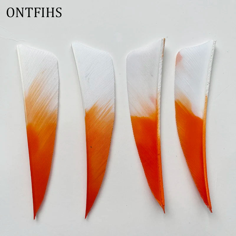 ONTFIHS 3" Gradient Colors Shield Arrow Feathers Fletchings