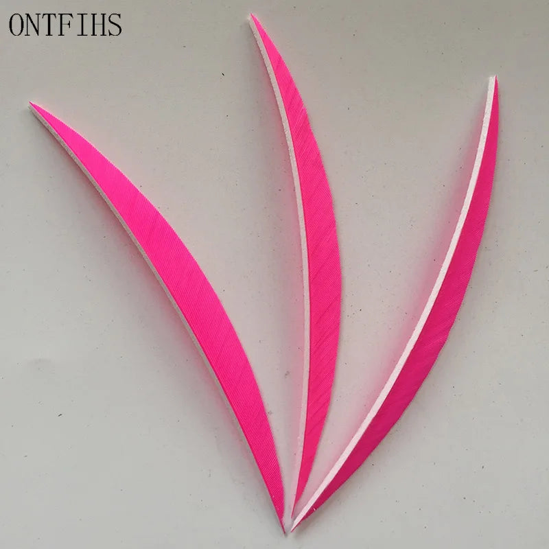 ONTFIHS 5" Solid Color Banana Arrow Feathers Fletchings