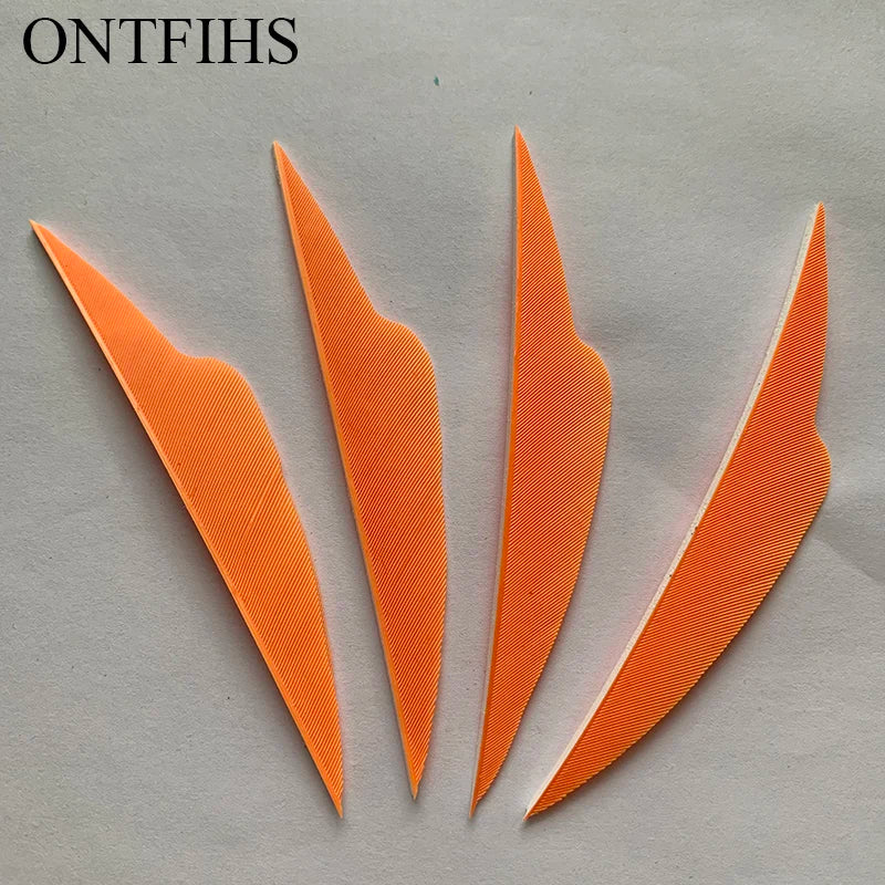 ONTFIHS 4" Solid Color Fangs Arrow Feathers Fletchings