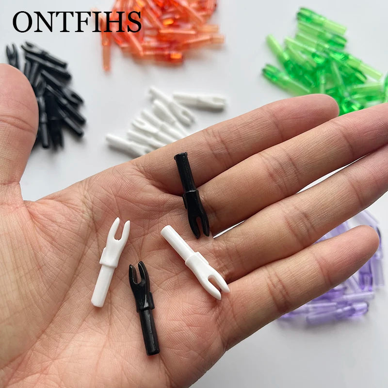 ONTFIHS 100 PCS Push-In Nocks For ID 4.2MM Arrow Shaft HG-NOCKS-3