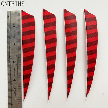 ONTFIHS Shield One Side Striped 5" Arrow Feathers Fletchings