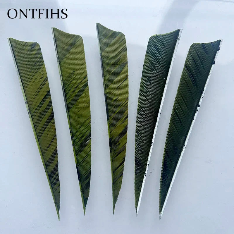 ONTFIHS 4" Shield Ink Painting Arrow Feathers Fletchings