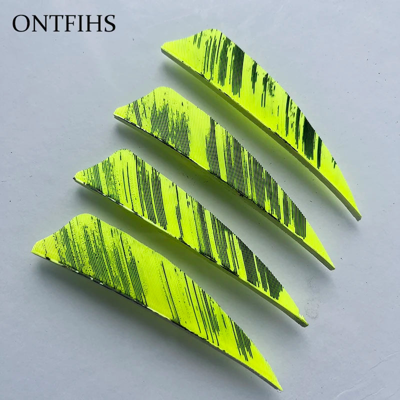 ONTFIHS 2" Shield Ink Painting Arrow Feathers Fletchings