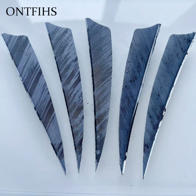 ONTFIHS 4" Shield Ink Painting Arrow Feathers Fletchings