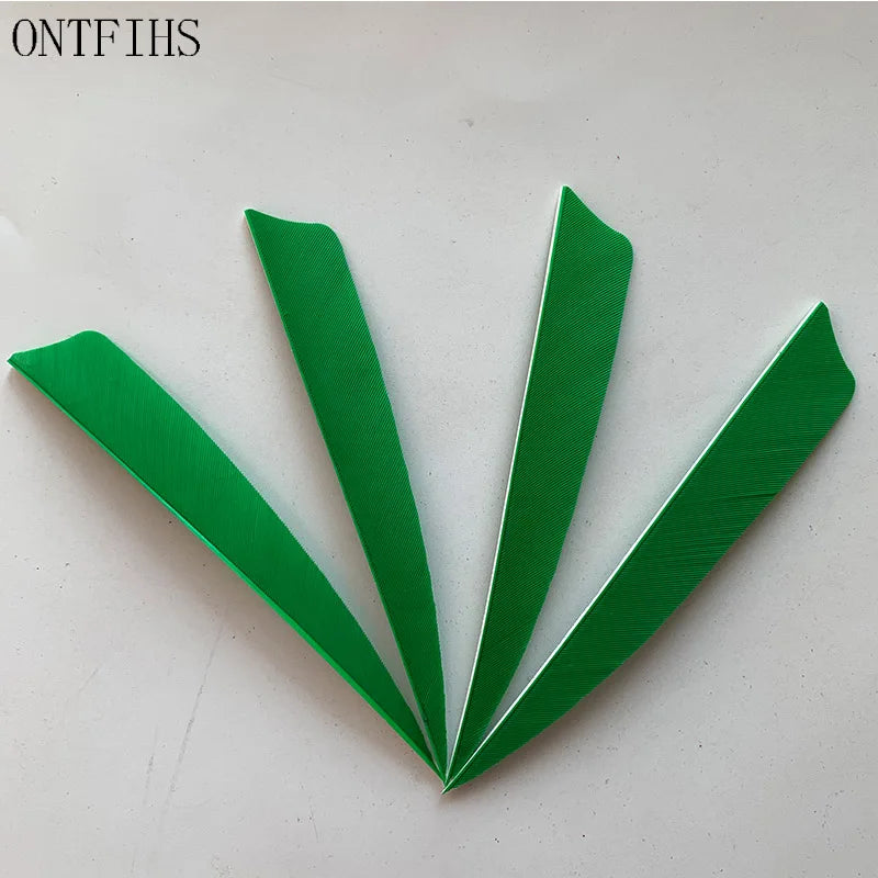 ONTFIHS 5inch Solid Color Shield Arrow Feathers Fletchings